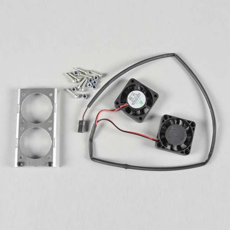 Ventilateur double + support pour moteur Brushless - 1/5  1/6 - FG 07911