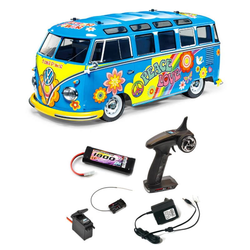 Pack VW Combi Split Flower Power M05 - 1/10 - TAMIYA 47453 PCK