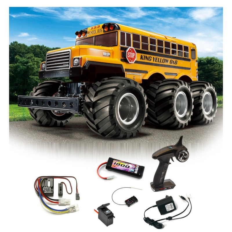 Pack Bus Scolaire US King Yellow G6-01 6WD Kit - 1/18 - TAMIYA 58653 PCK Pack Bus Scolaire US King Yellow G6-01 6WD Kit - 1/18 - TAMIYA 58653 PCK