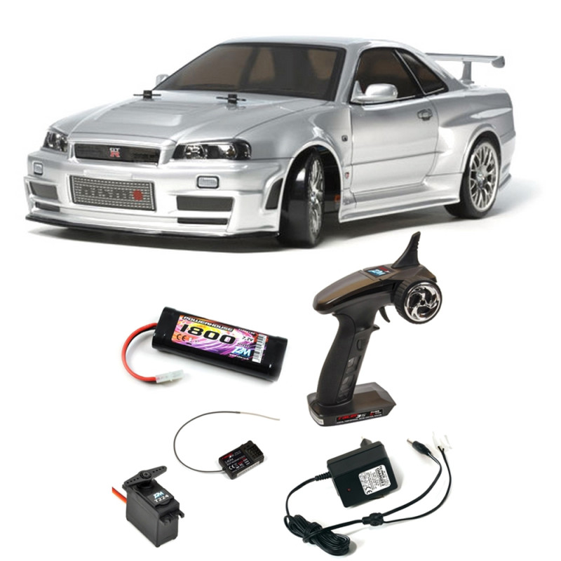 Pack Skyline GT-R (R34) Z-Tune TT02D 4WD Kit - 1/10 - TAMIYA 58605 PCK Pack Skyline GT-R (R34) Z-Tune TT02D 4WD Kit - 1/10 - TAMIYA 58605 PCK