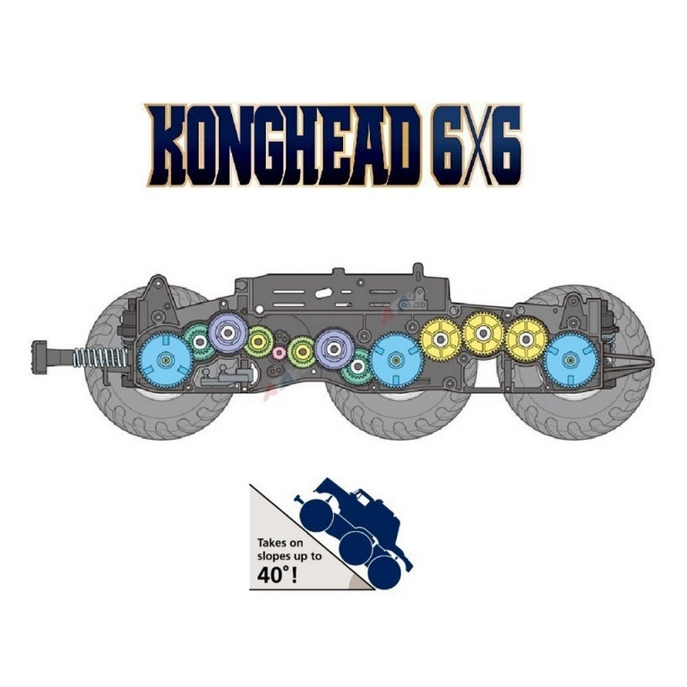 Camion KongHead G6-01 6WD Kit - 1/18 - TAMIYA 58646