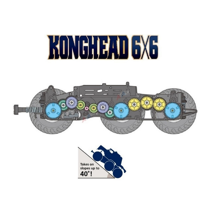 Camion KongHead G6-01 6WD Kit - 1/18 - TAMIYA 58646