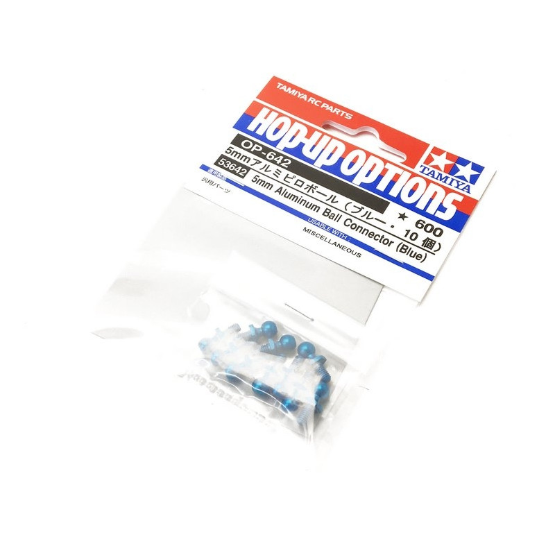 10 rotules en aluminium bleu - 1/10 - TAMIYA 53642