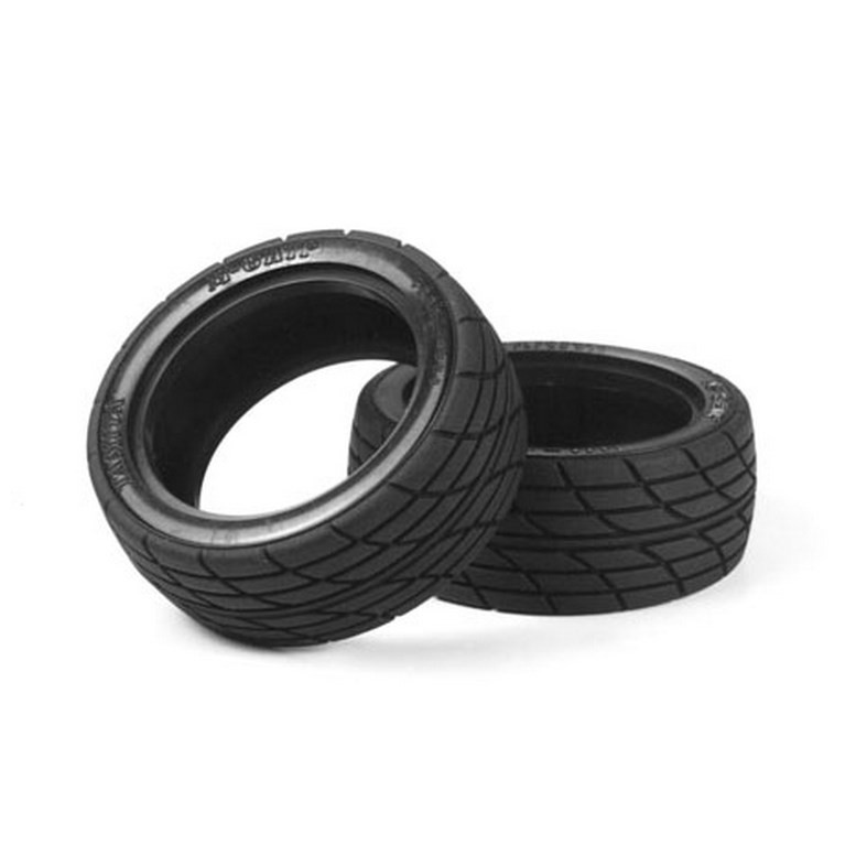 2 pneus à structure radiale M2 26 mm - 1/10 - TAMIYA 53227