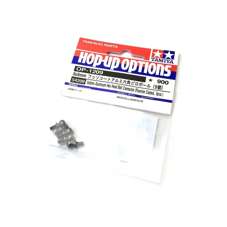5 Rotules alu 5x5mm traitement fluorine - 1/10 - TAMIYA 54209