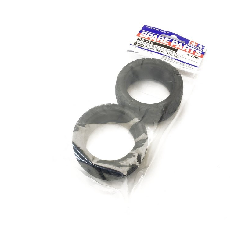 2 pneus à structure radiale "Racing" 26 mm - 1/10 - TAMIYA 50419