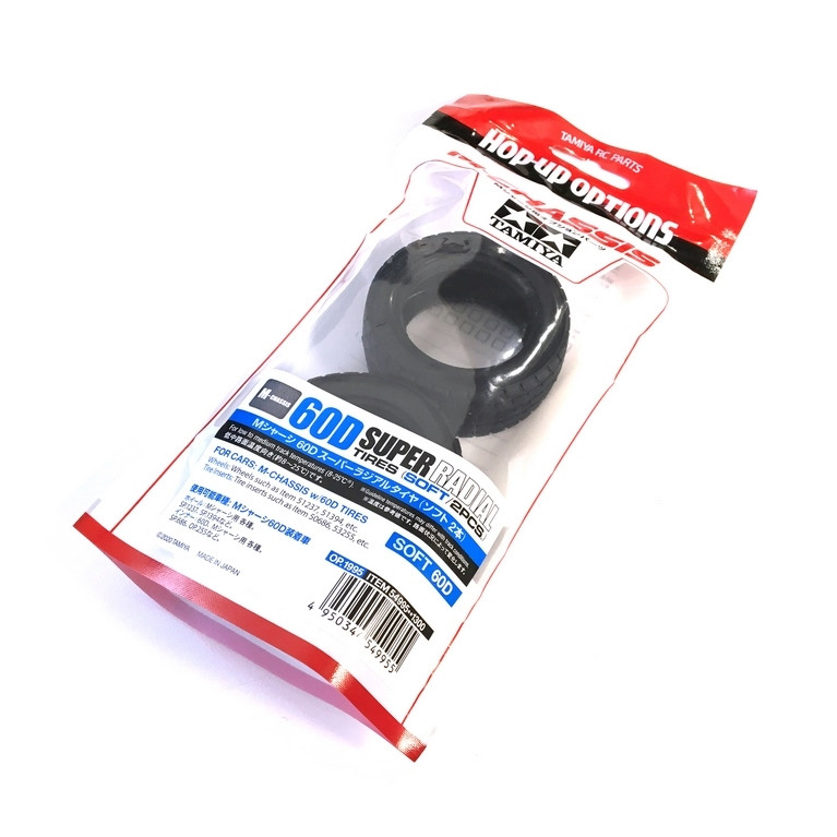 2 pneus à structure radiale SOFT 60D- 1/10 - TAMIYA 54995