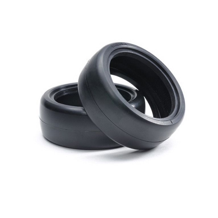 2 pneus slick renforcés 24,6 mm soft - 1/10 - TAMIYA 54994