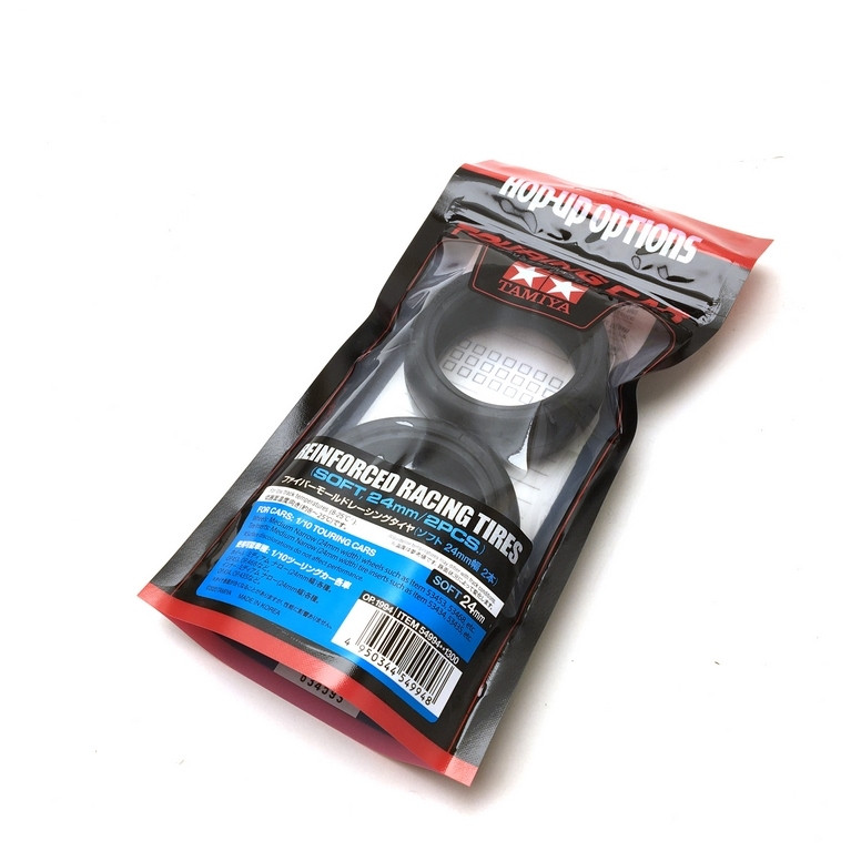 2 pneus slick renforcés 24,6 mm soft - 1/10 - TAMIYA 54994