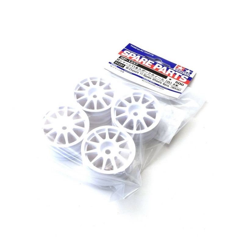 4 Jantes blanches 11 branches Suzuki Swift S1600 M05 - 1/10 - TAMIYA 51237