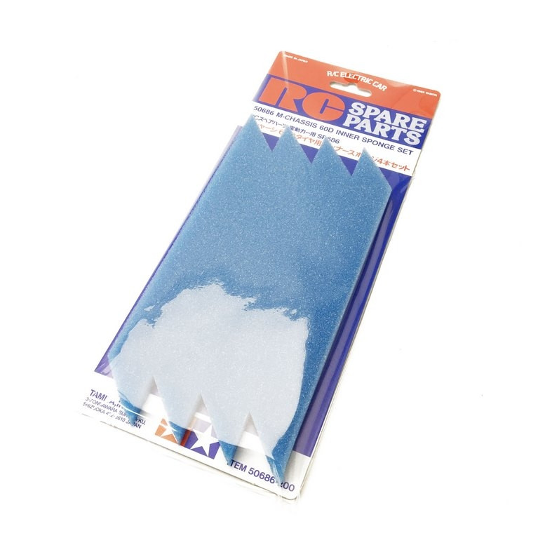 4 Garnitures / Mousses de pneu soft 60D M-Chassis - 1/10 - TAMIYA 50686