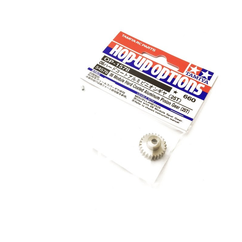 Pignon 25 dts aluminium module 0,6 - 1/10 - TAMIYA 54578