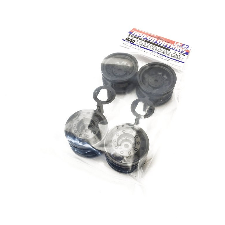 2x2 Jantes Racing Noires pour Camion - 1/14 - TAMIYA 54741
