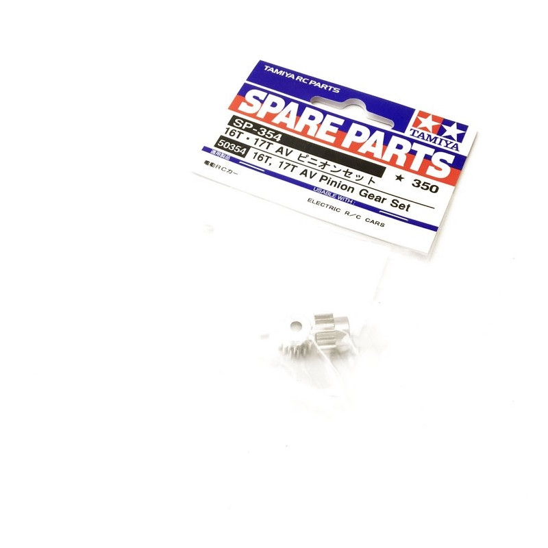 Pignons moteur 16/17T 0,6 - 1/10 - TAMIYA 50354