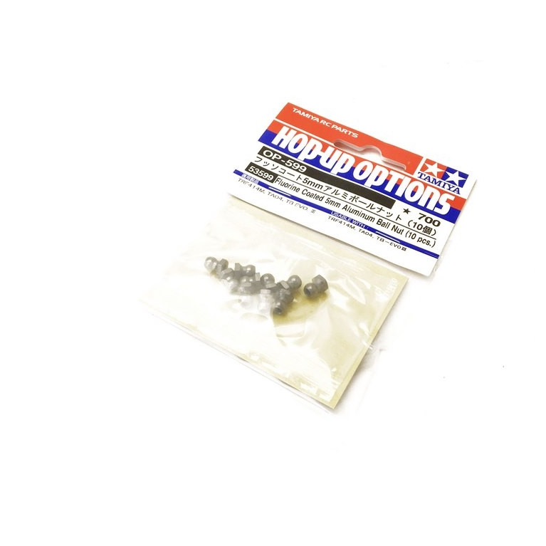 5 Rotules écrou aluminium 5  mm traitement fluorine - 1/10 - TAMIYA 53599
