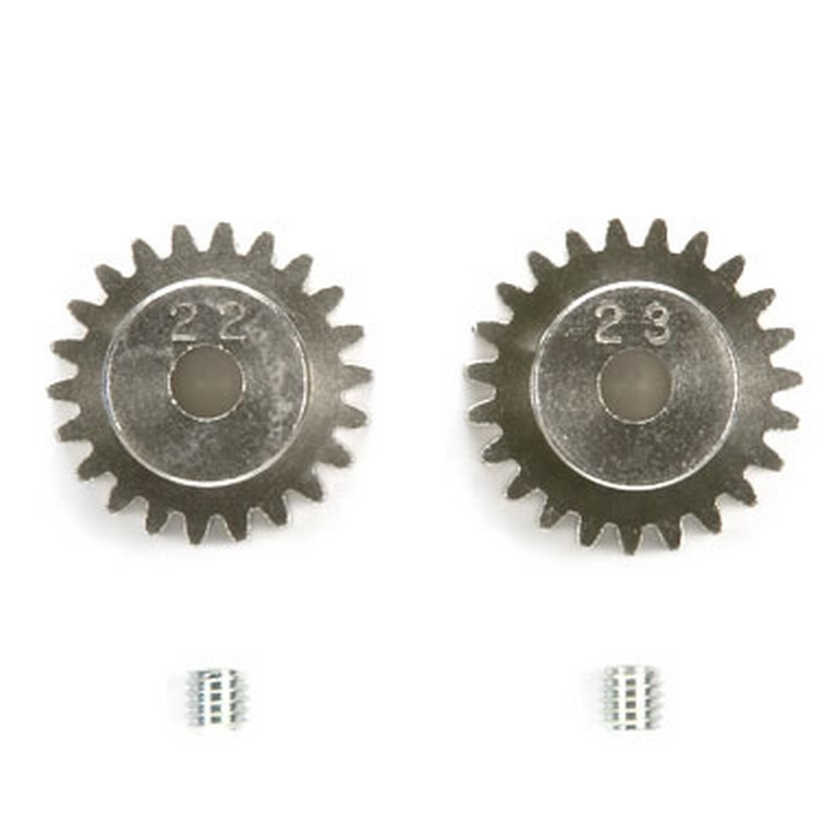 Pignons moteur 22T/23T 0,6 - 1/10 - TAMIYA 50357