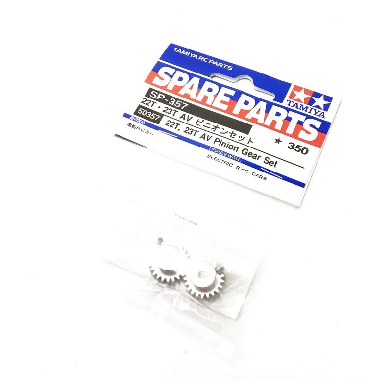 Pignons moteur 22T/23T 0,6 - 1/10 - TAMIYA 50357