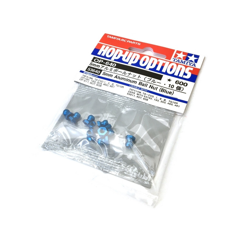 10 Rotules écrou aluminium 5 mm - 1/10 - TAMIYA 53640