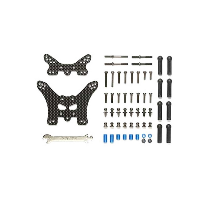 Supports amortisseur carbone TT02B - 1/10 - TAMIYA 54754
