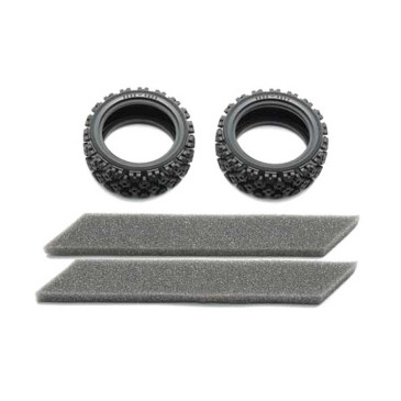 2 Pneus rally block "soft" 26 mm- 1/10 - TAMIYA 54861