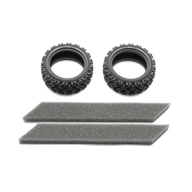 2 Pneus rally block "soft" 26 mm- 1/10 - TAMIYA 54861