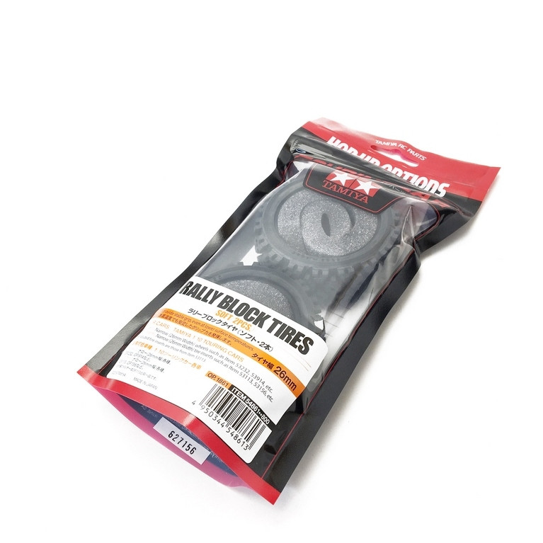 2 Pneus rally block "soft" 26 mm- 1/10 - TAMIYA 54861