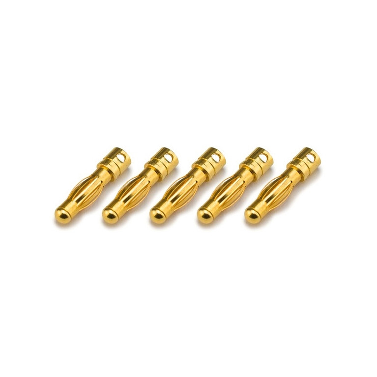 5 Prises plaquées Or PK 4 mm male - 1/10 - KONECT KN-130308-5M