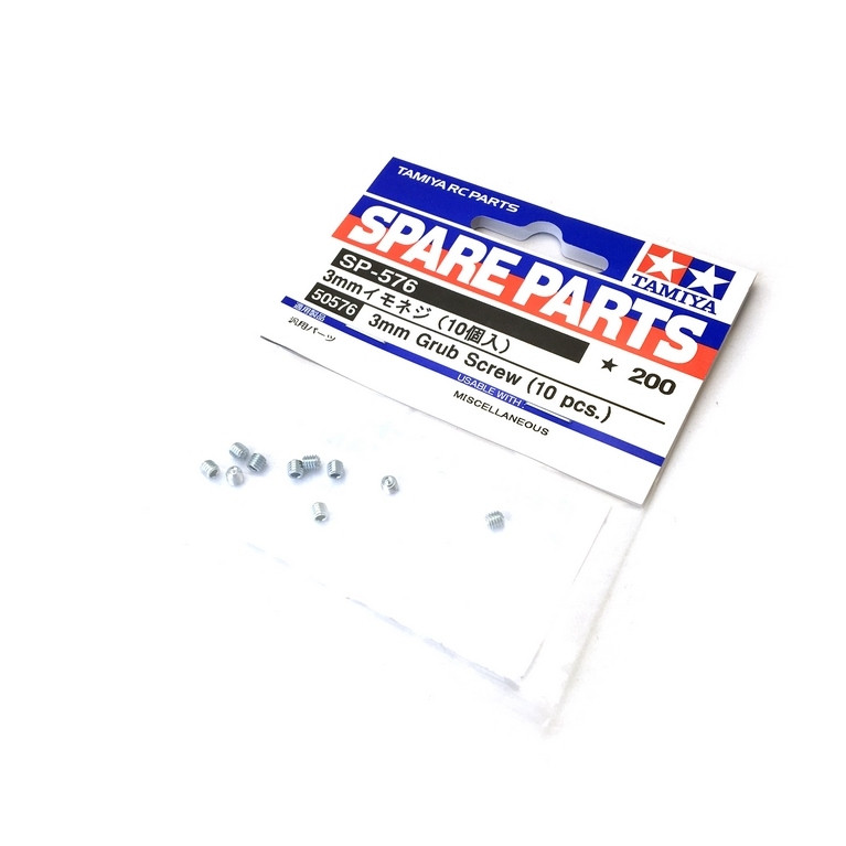 10 vis sans tête 3 mm Standard - 1/10 - TAMIYA 50576