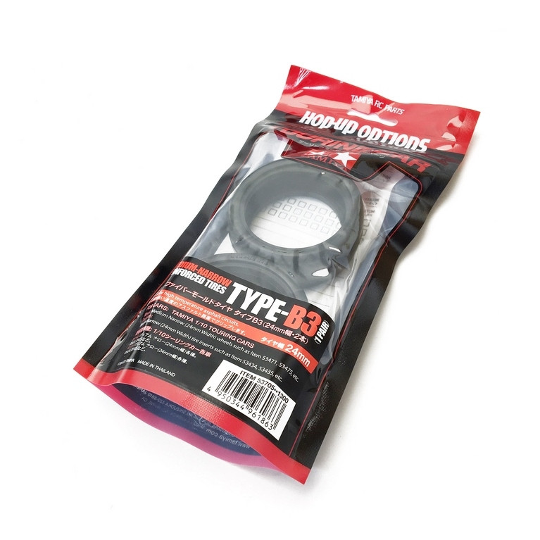 Pneus Slick Racing 24 mm B3 - 1/10 - TAMIYA 53705