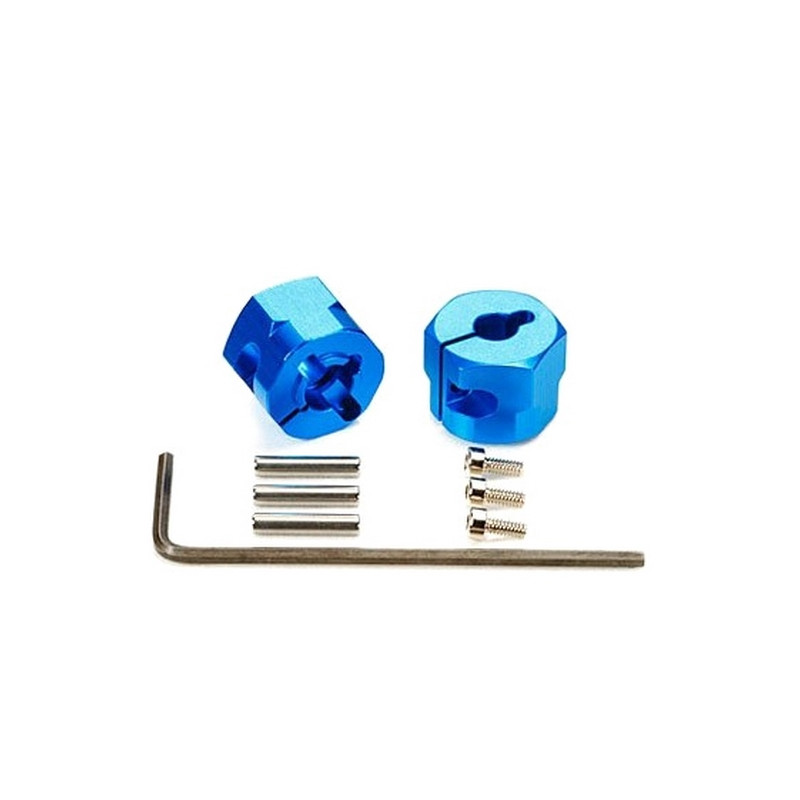 Hexagones de roue ep. 9 mm aluminium GF01 WR 02 - 1/10 - TAMIYA 54610