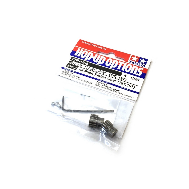 Pignons moteur 18T / 19T 48 dp - 1/10 - TAMIYA 53965