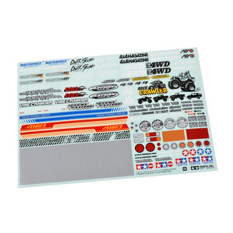 Planche de Stickers sponsors off-road - 1/10 - TAMIYA 54630