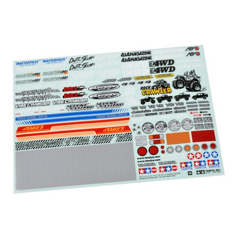 Planche de Stickers sponsors off-road - 1/10 - TAMIYA 54630