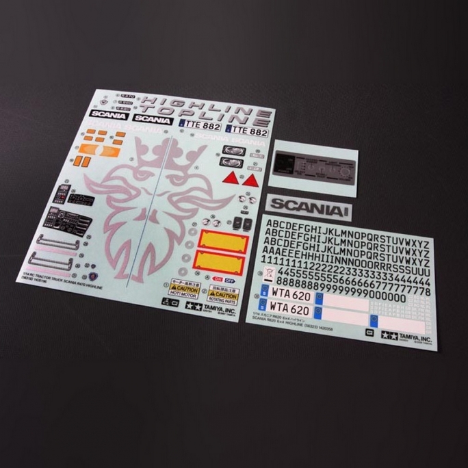Planche de Stickers SCANIA R620 - 1/10 - TAMIYA 9495581