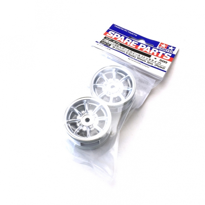 2 Jantes Grises Aluminium à 8 Branches M-châssis - 1/10 - TAMIYA 50676