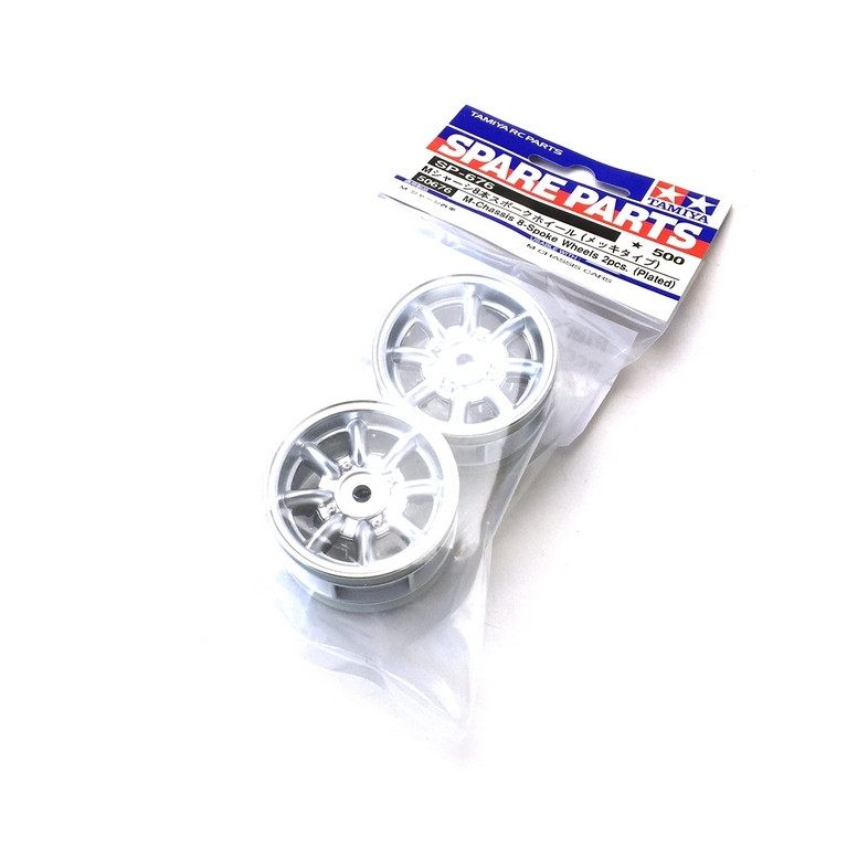 2 Jantes Grises Aluminium à 8 Branches M-châssis - 1/10 - TAMIYA 50676