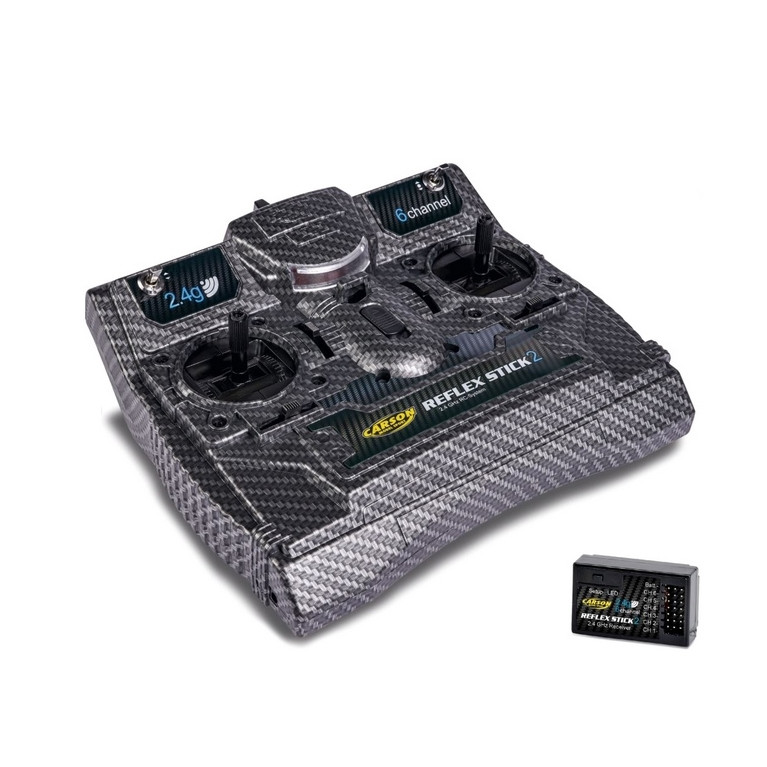 Radio 6 voies "Extreme Carbon" FS Reflex Stick II 2.4G - CARSON 500501007