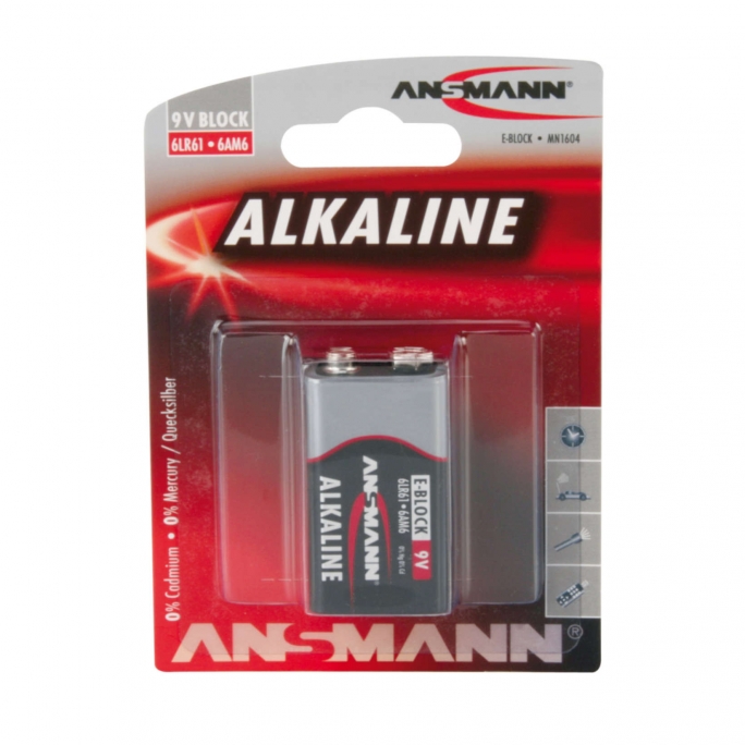 Pile Alkaline Block 9V - ANSMANN 500609045