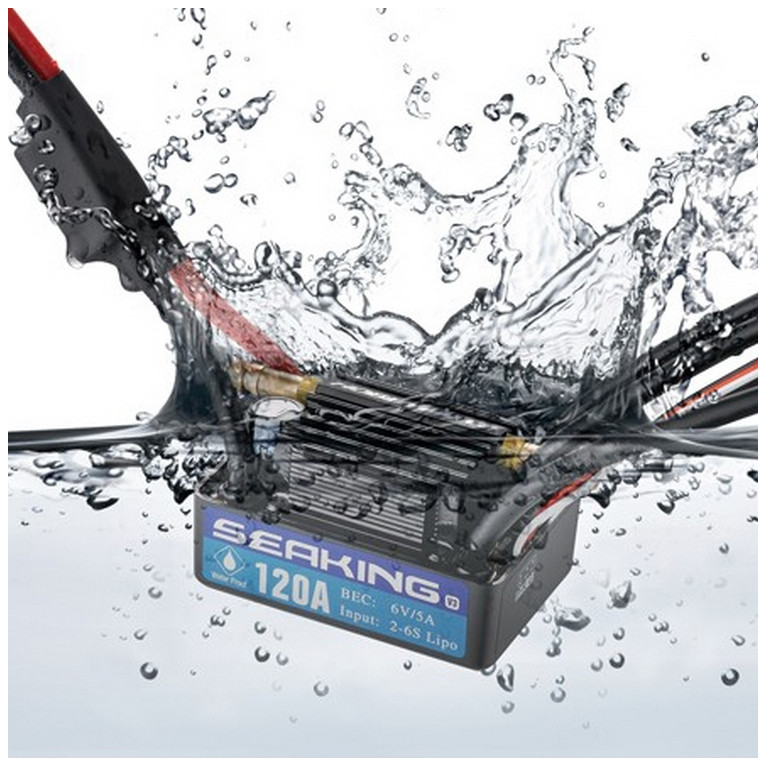 Variateur Seaking 120A V3 - 1/10 - HOBBYWING HW30302360