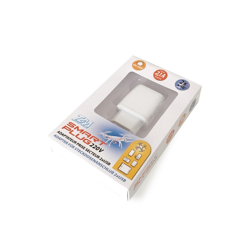 Smart plug 220V - 2 USB - T2M T1275