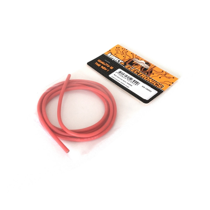 Câble silicone 14AWG Rouge - 1/10 - KONECT KN-130202