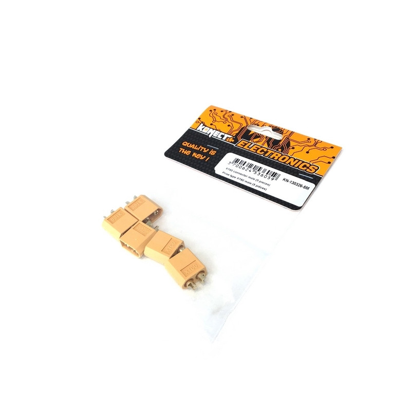 5 Prises type XT60 mâle - 1/10 - KONECT KN-130326-5M