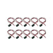 10 cordons servo mâle Futaba 30cm - KONECT KN-130451-10M