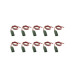 10 cordons accu prise Futaba femelle 10cm - KONECT KN-130402-10F