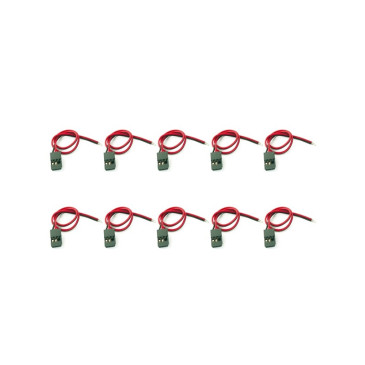 10 cordons accu prise Futaba mâle 10cm - KONECT KN-130402-10M