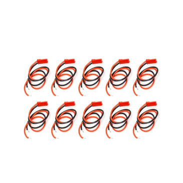 10 cordons Accus Prise BEC MALE 20 cm - 1/10 - KONECT KN-130404-10M