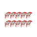 10 cordons Accus Prise BEC Femelle 20 cm - 1/10 - KONECT KN-130404-10F