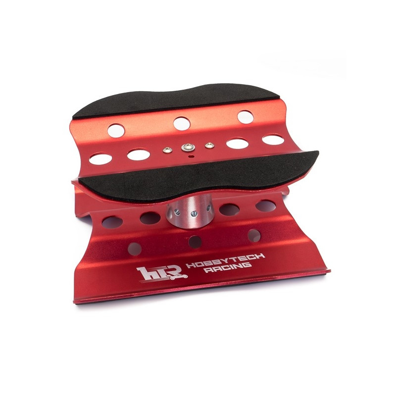 Plateau tournant en aluminium rouge métal - HOBBYTECH HT421800R