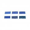 Set de 60 rondelles et écrous en Alu anodisé bleu -  HOBBYTECH HT525010B