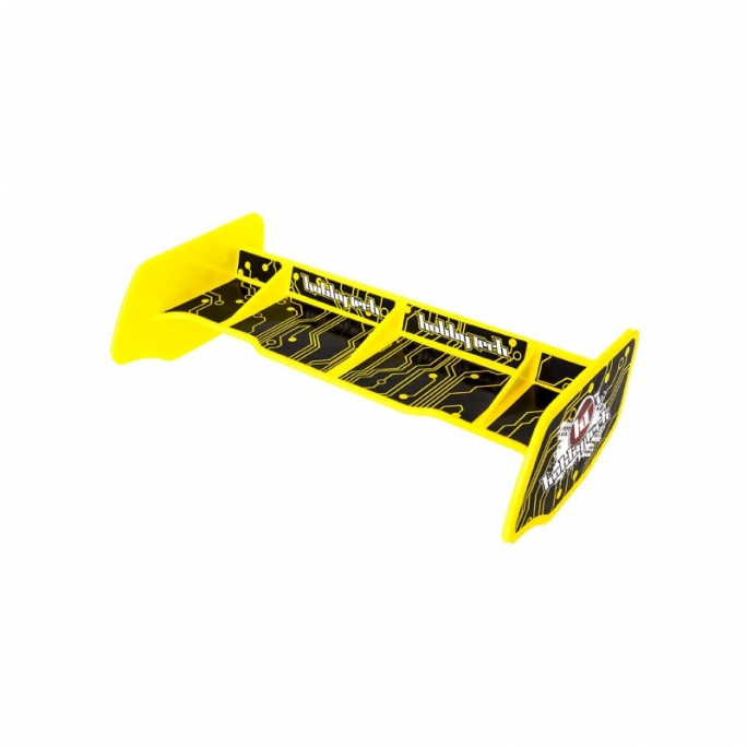 Aileron buggy plastique jaune + stickers - 1/10 - HOBBYTECH HT501552